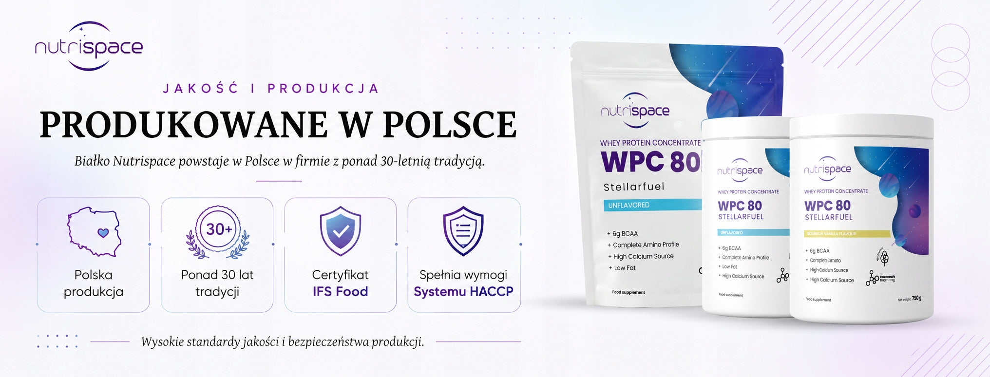 Set Conditioner Protein nutrispace WPC 80 100% Natural 2x 385g Expiration date at least 1 year from the date of purchase