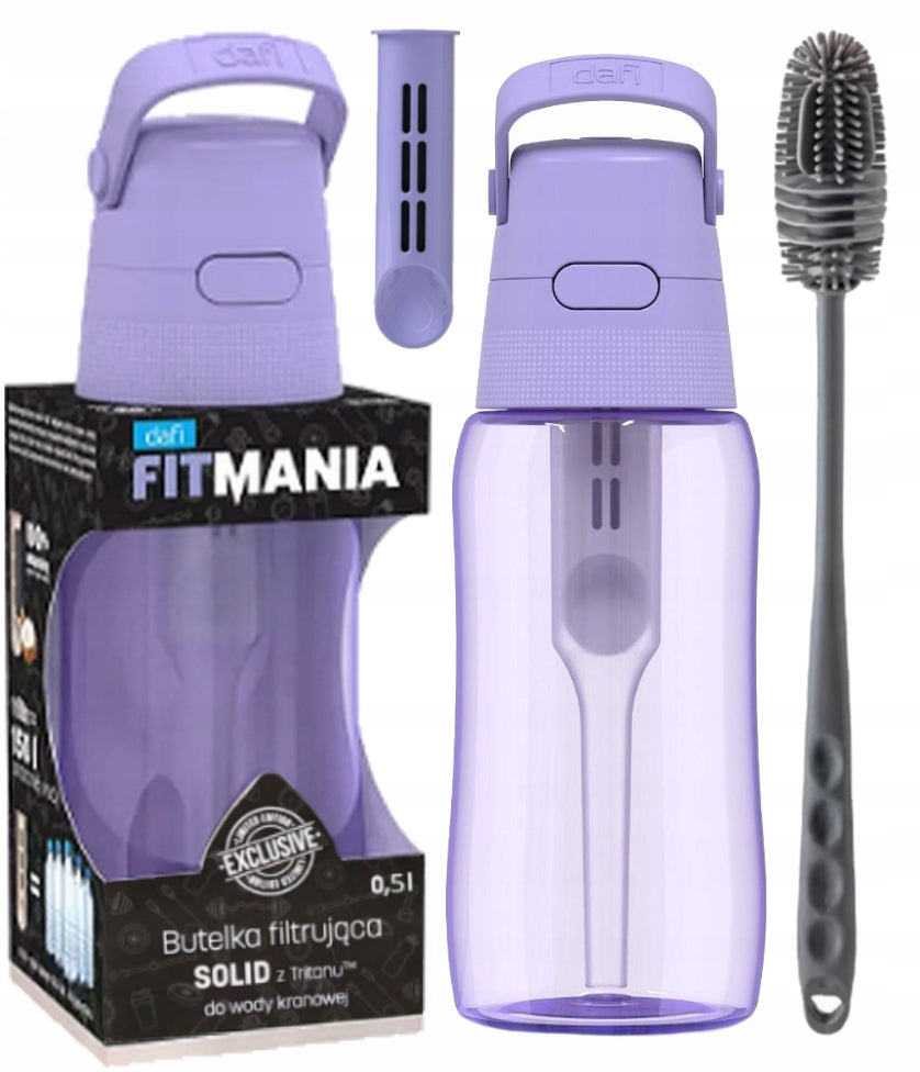 Set Filter bottle Dafi Solid FitMania 0,5l lavender + toothbrush