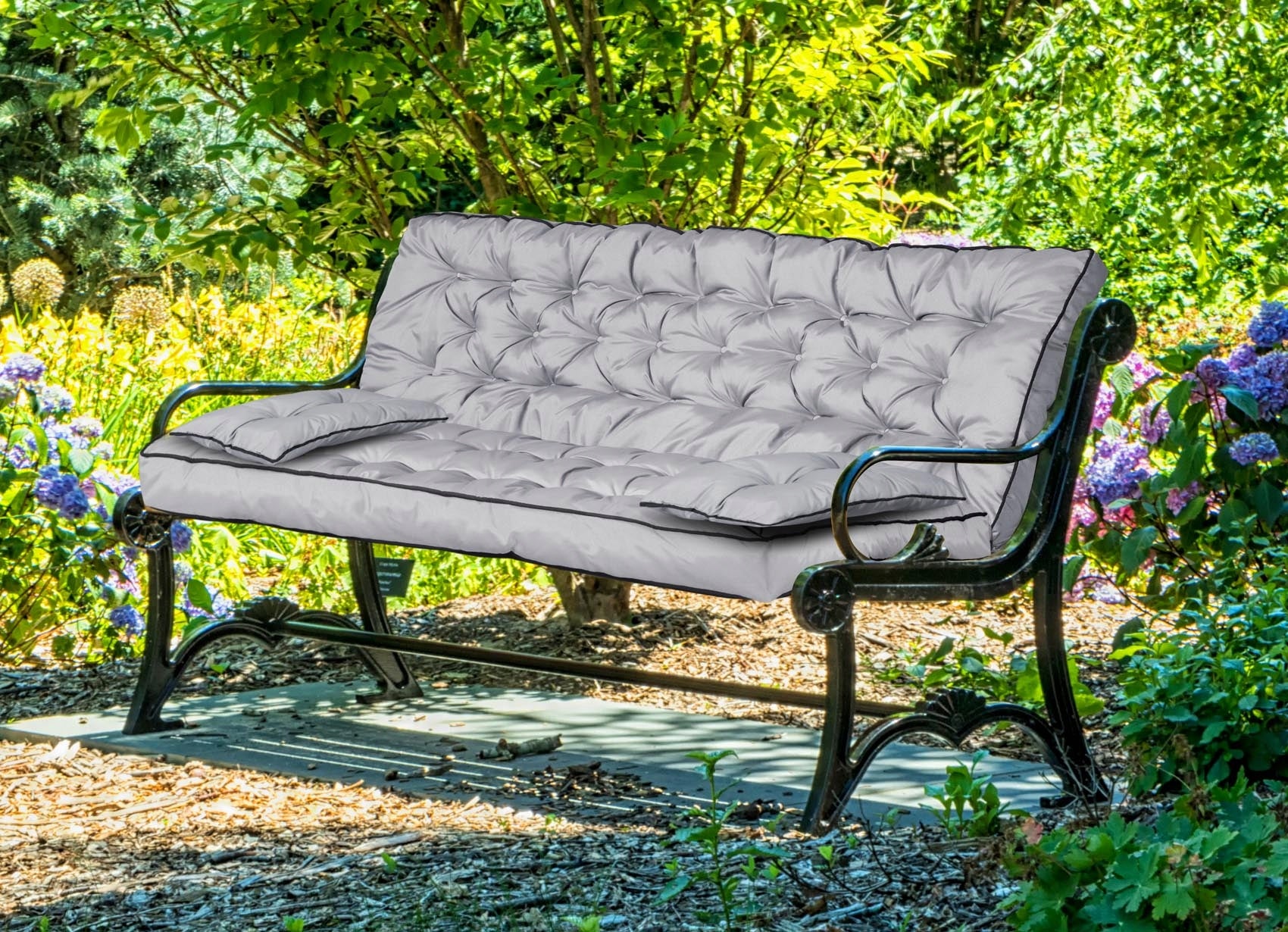 Set Garden Cushion High Side 180x60x50 cm for Bench Swing Wodoodp Color gray