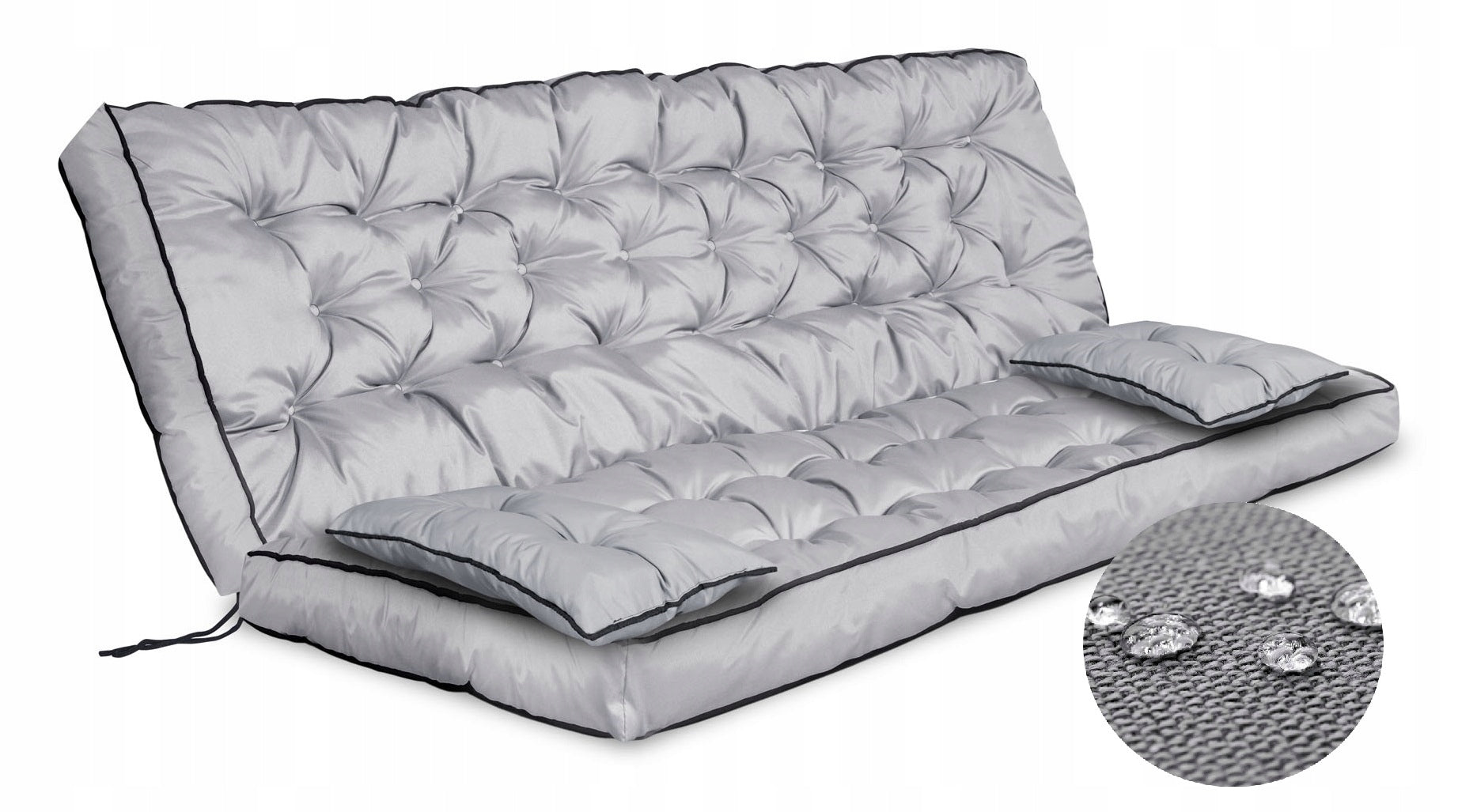 Set Garden Cushion High Side 180x60x50 cm for Bench Swing Wodoodp