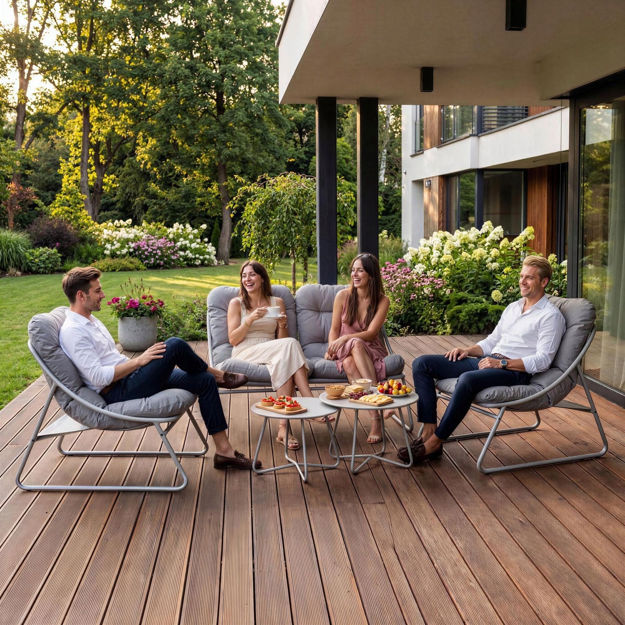 Set Garden Furniture Loft Sofa 2 Armchairs 2 Coffee Tables for Terrace Balcony For couch set