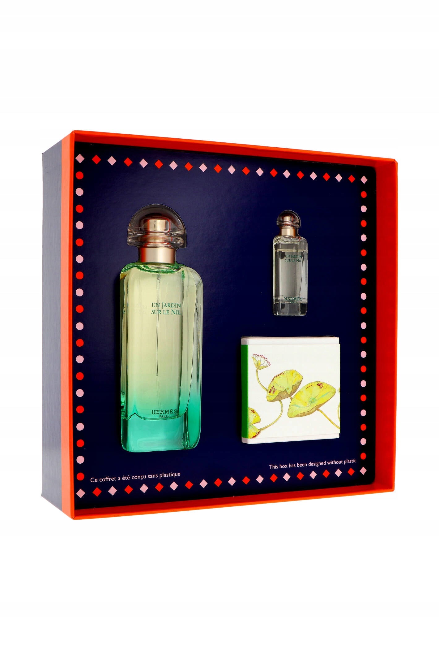 Set Hermes Jardin Un Jardin Sur Le Nile Edt 100ml + Edt 7,5ml + soap 50g
