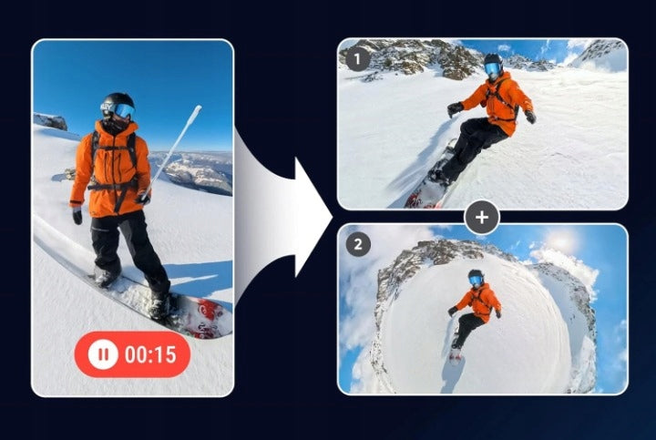 Set Insta360 X5 Pack Satin White waterproof camera 360° 8K 3h work Packaging status original