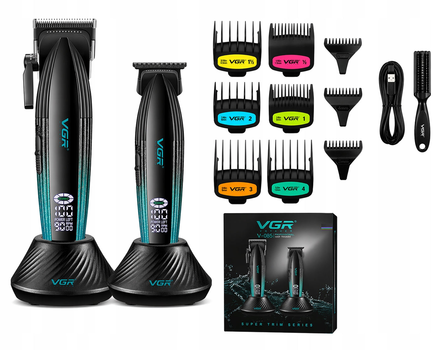 Set Machine + Trimmer VGR V-889S2 BARBER