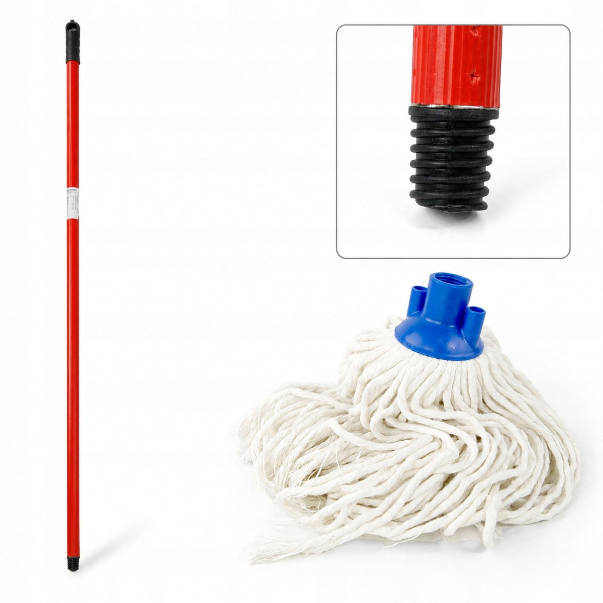 Set Mop TTS 350g + Plastic Stick 110cm with Italian Conical Thread