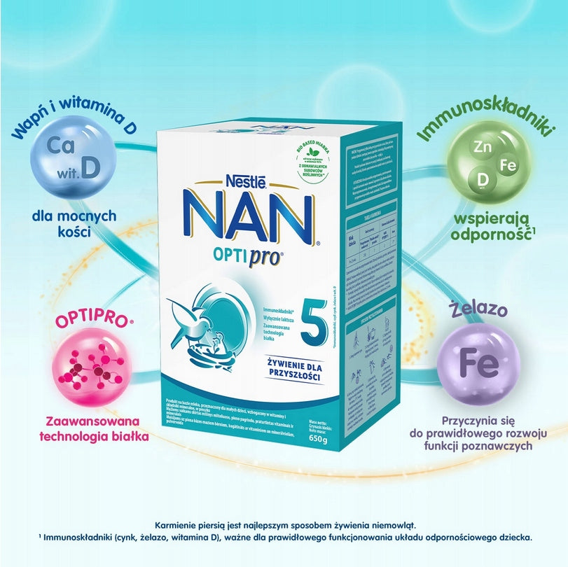 Set NESTLE NAN OPTIPRO 5 Powdered milk 6 x 650g Product line OPTIPRO
