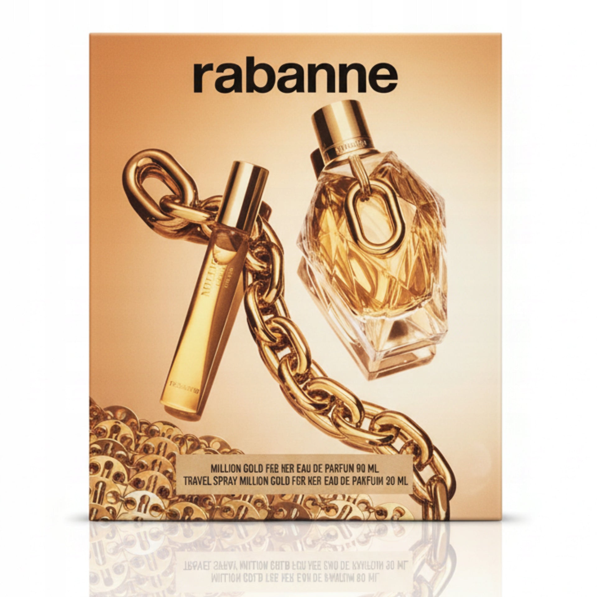 Set Paco Rabanne Million Gold Eau de Parfum 90ml Packaging status original