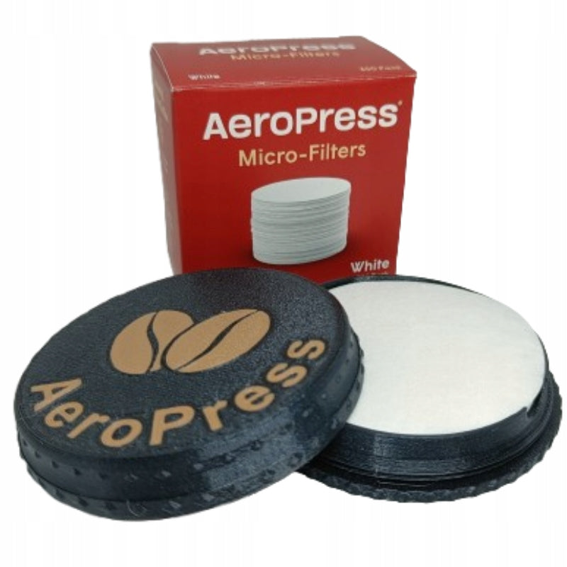 Set Paper filters AeroPress 350 pcs + Aero Case Mini Black