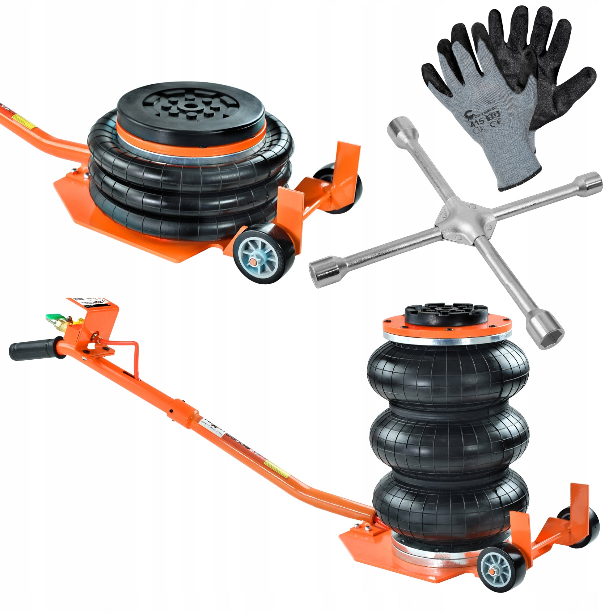 Set Pneumatic cushion lifter 3,5T + Wrench + Gloves