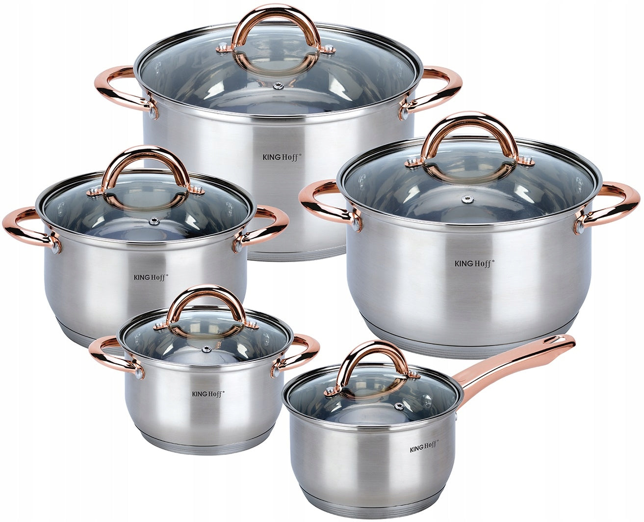 Set Pot Set Pots 10 el Pot Induction Gas Rondel KING Hoff