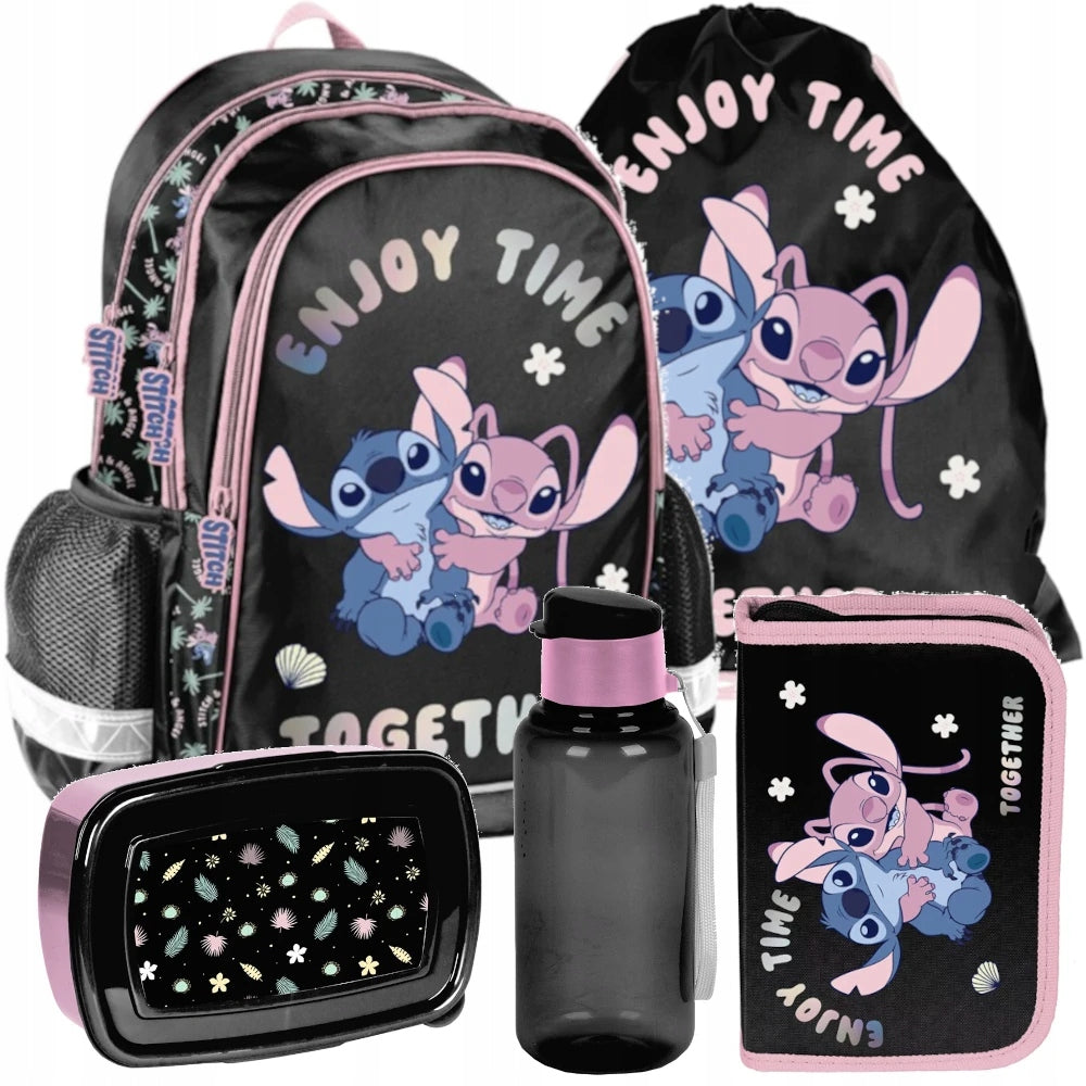 Set School backpack for girls satchel 1-3 4-6 class Stitch