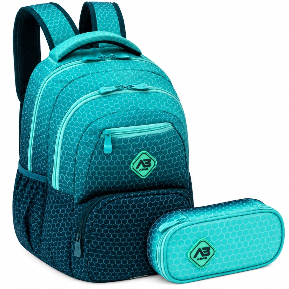 Set School backpack youth pencil case for boy ASTRA blue