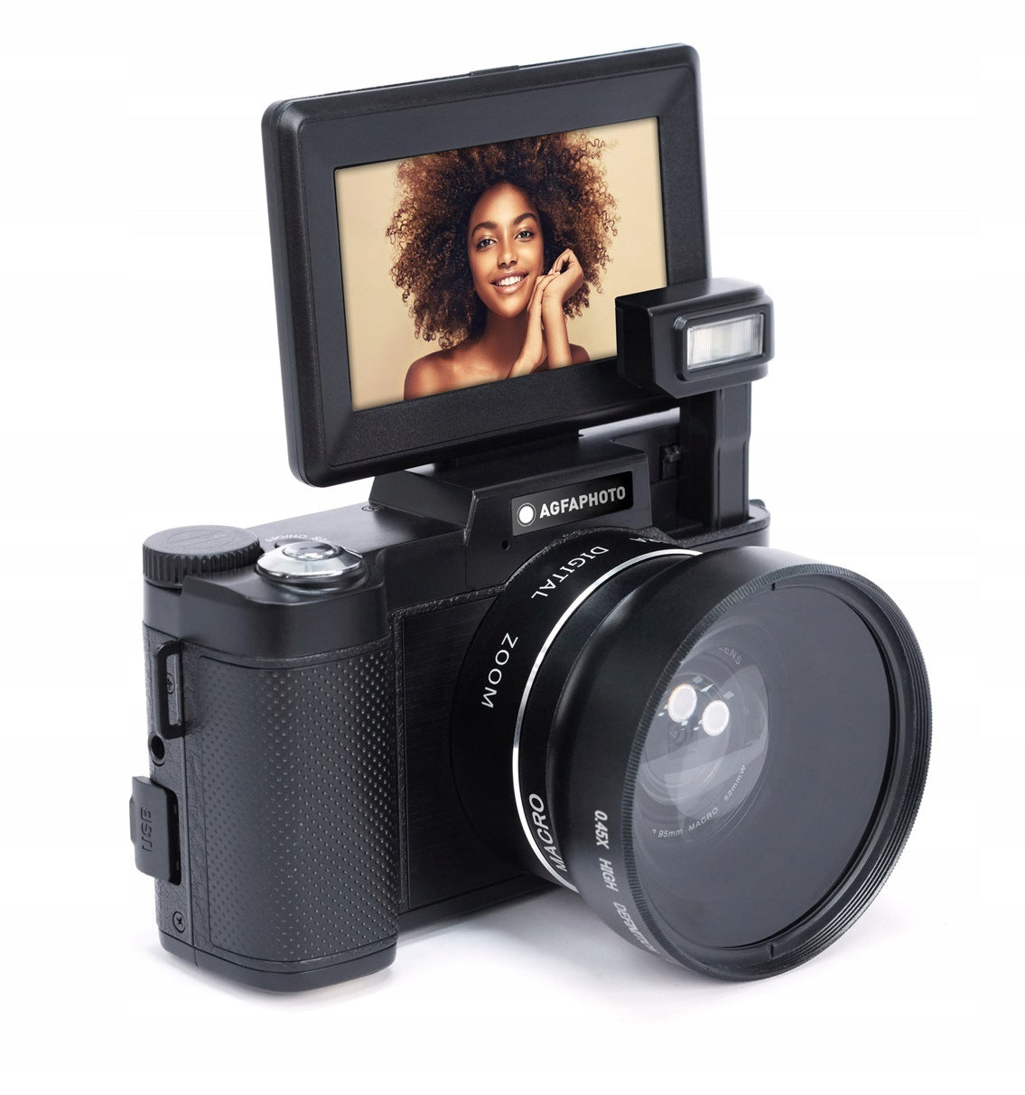 Set VLOG Digital Camera 24MP Camera 4K AgfaPhoto VLG-4K + Remote Control Manufacturer code VLG-4K S