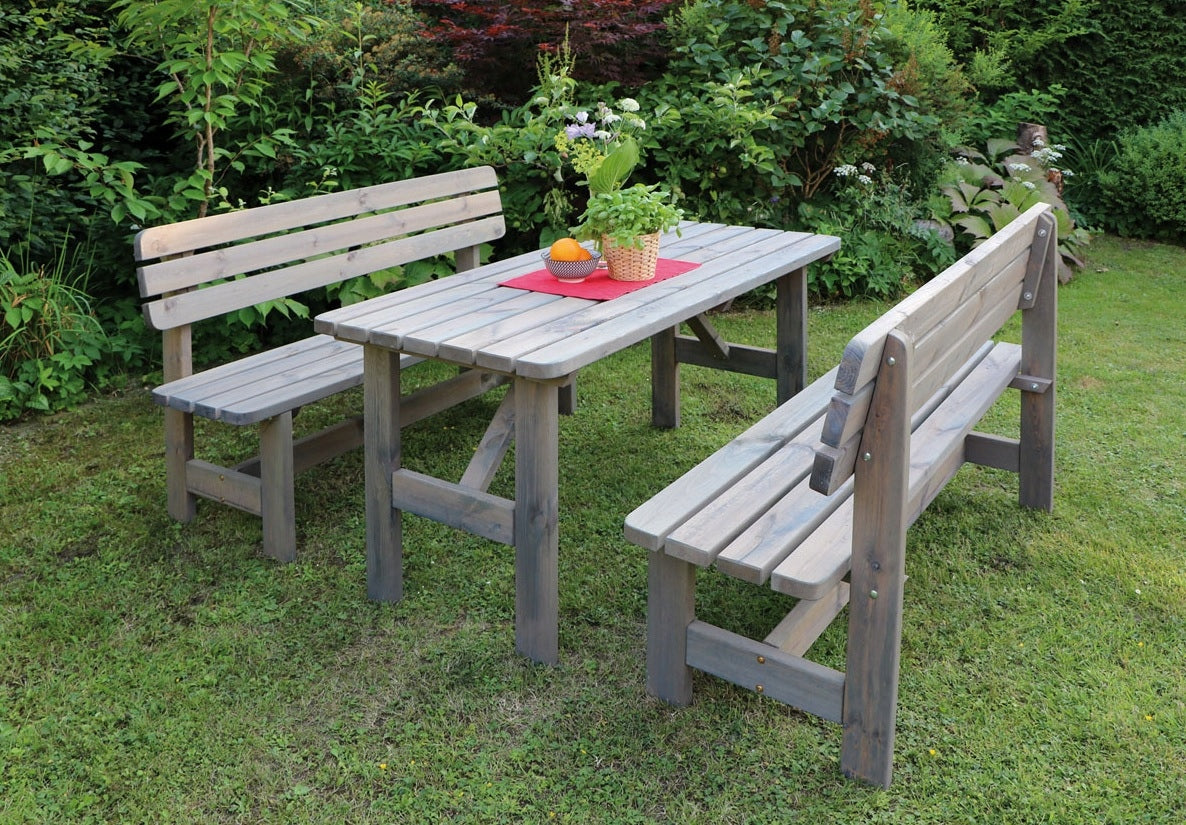Set Wooden Garden Furniture Set 6 People Bench Table Terrace Garden Manufacturer Prosbud