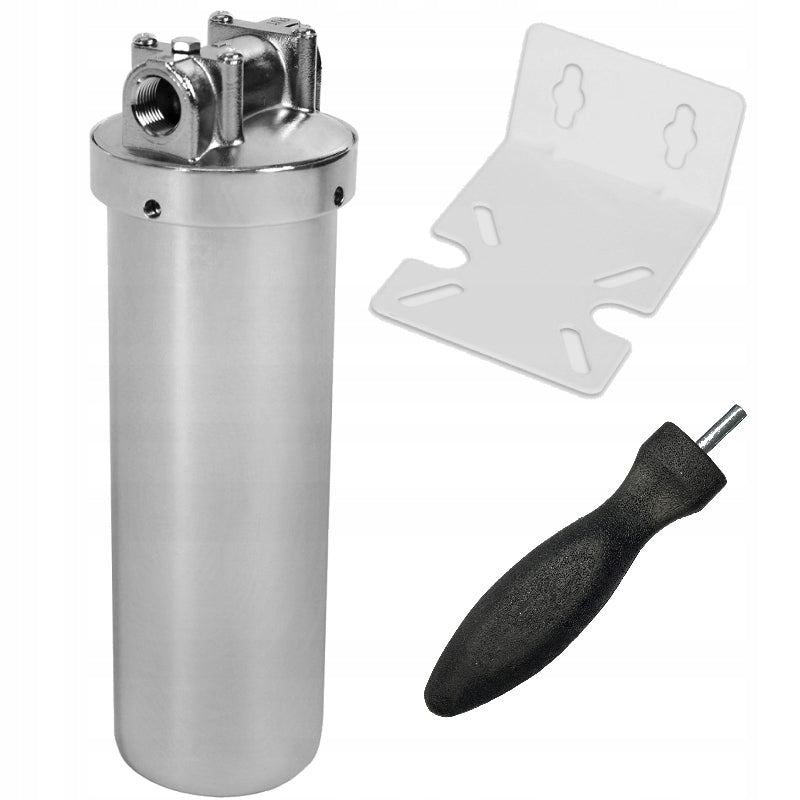 Set body for hot water steel 10"' connection 3/4 + wrench and handle