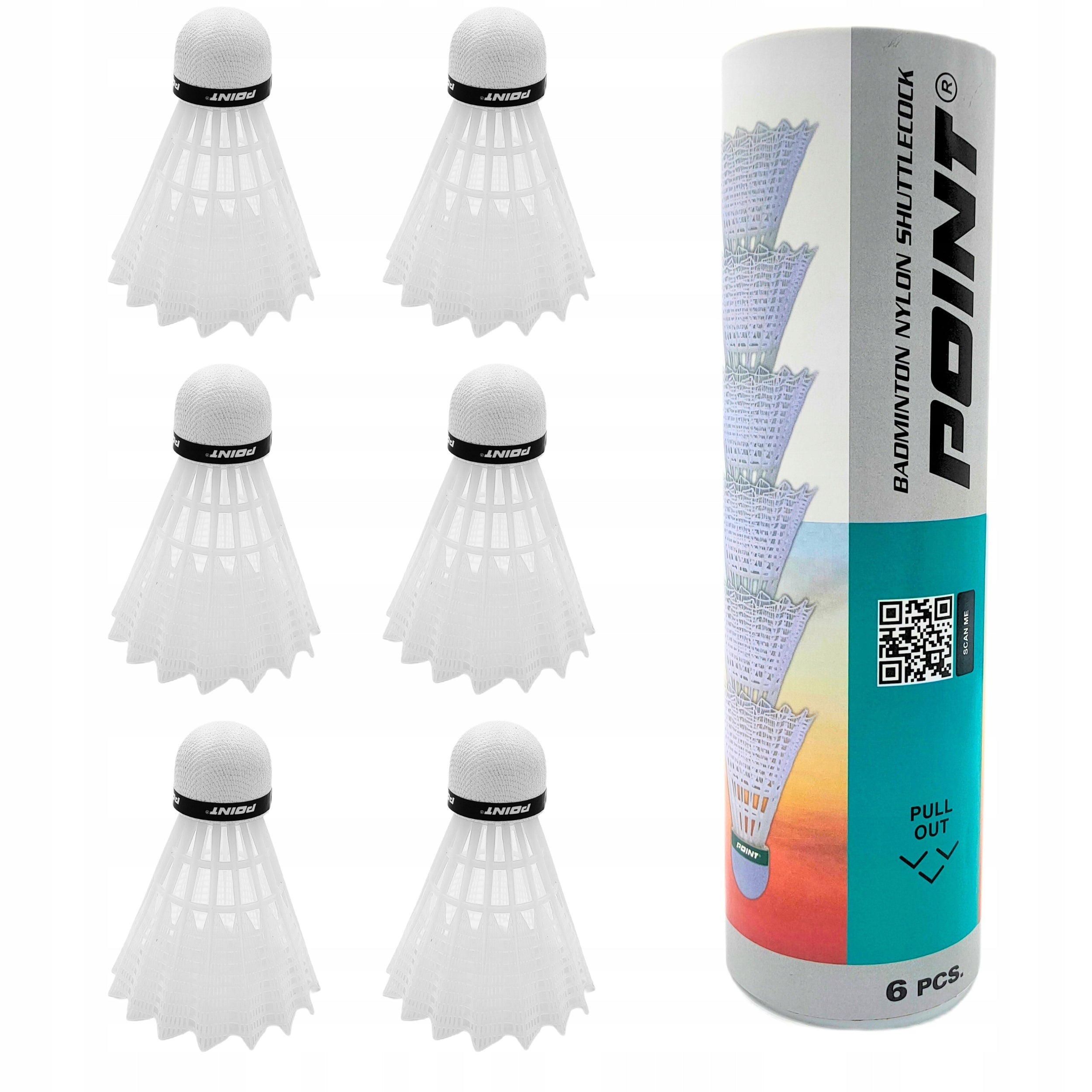 Set for Badminton POINT 1002 black + 6 white darts Kind racket set with shuttlecock