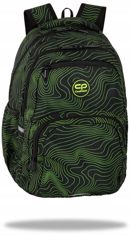 Set for boy up to class 4-8 backpack and pencil case Coolpack black green Brand CoolPack