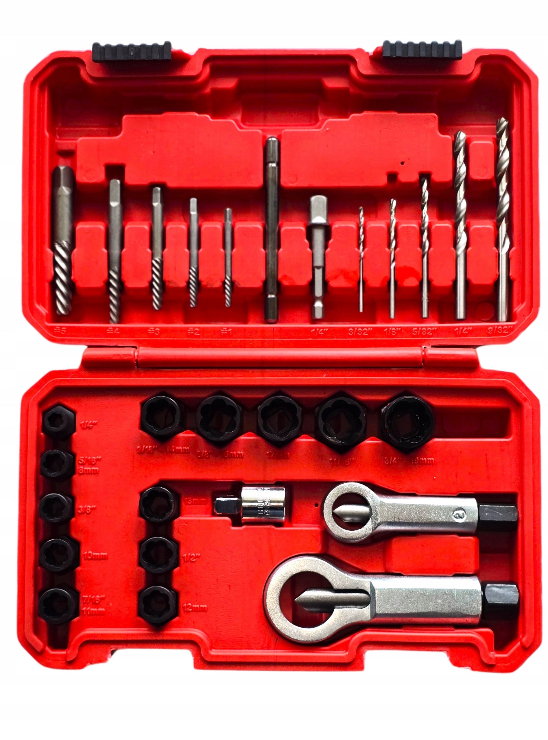 Set for broken pins, forged nuts, cutters 28 elements