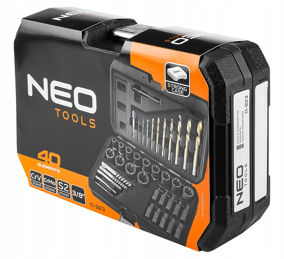 Set for damaged screws with drills and unscrewers 40 elements NEO 11-923 Manufacturer code 11-923