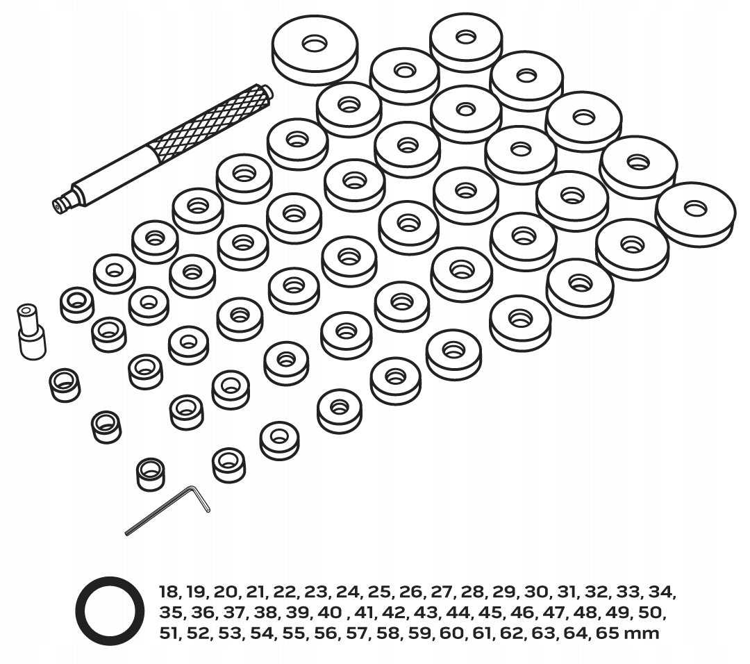 Set for deposition of bearings, sealants and rubber fasteners - set of 51 Brand NEO TOOLS