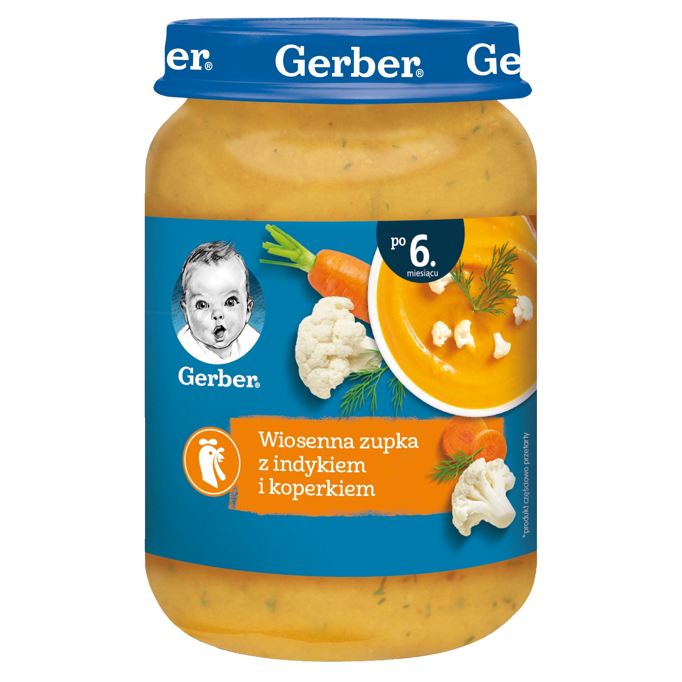 Set for expanding the diet DINNERS GERBER for children after 6 months 6x190g Manufacturer code 5906924001336