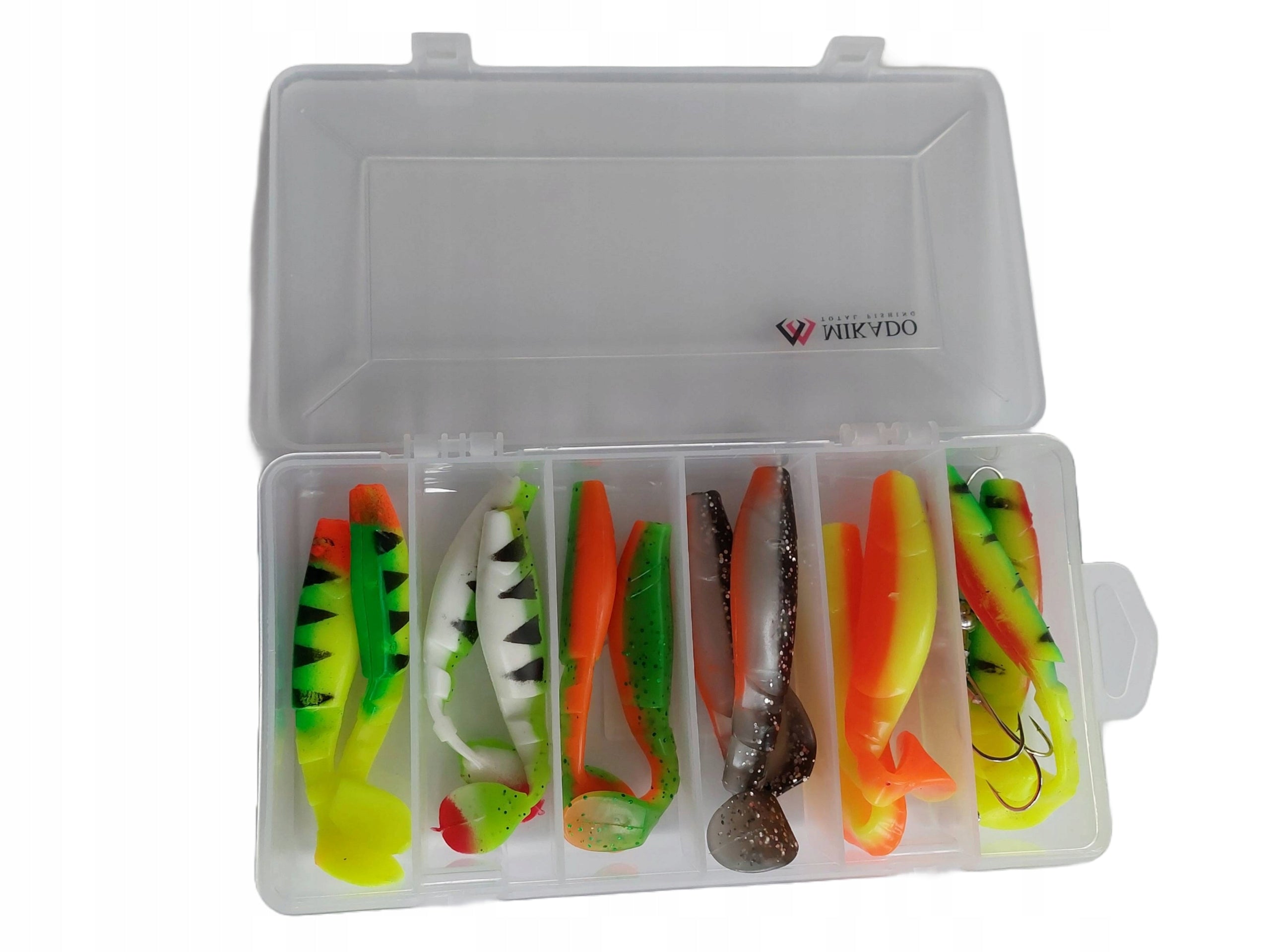Set for spinning 12x Ripper 10cm 12cm lure Jig head box
