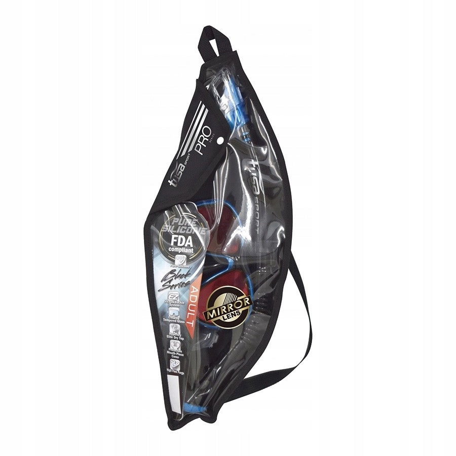 Set mask and snorkel TUSA Powerview UC-2425MQB with mirror glass blue EAN (GTIN) 4983608486819