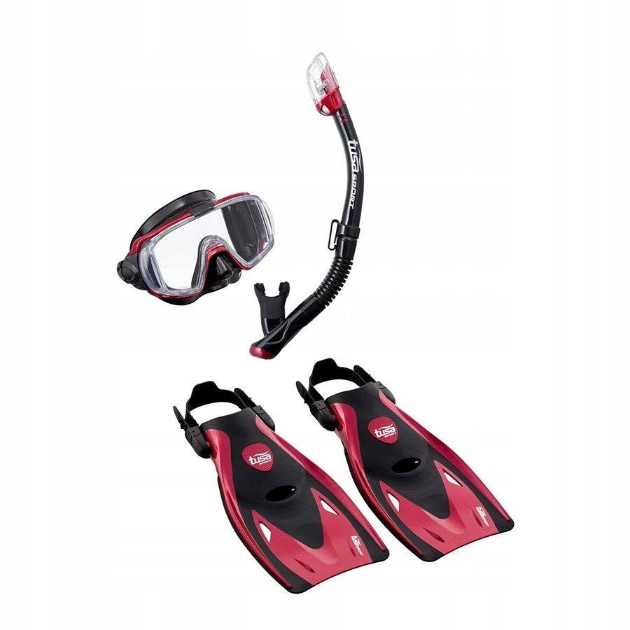 Set mask + snorkel + fins TUSA Visio Tri-Ex Travel Set UP-3521 M MDR