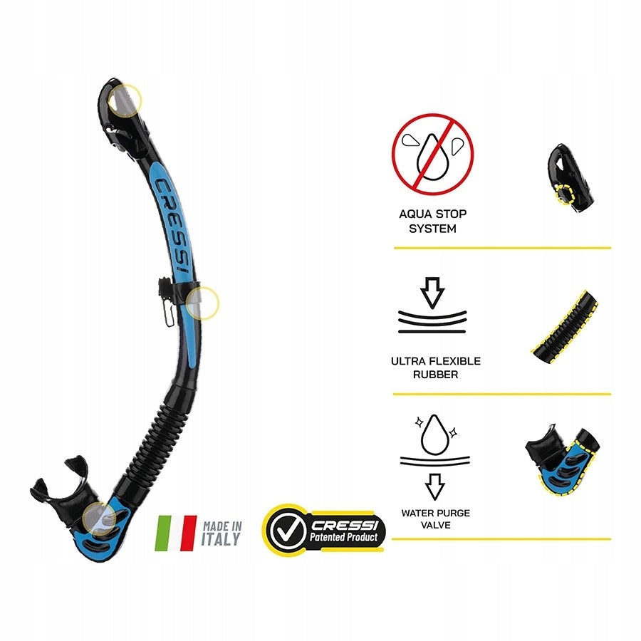 Set mask with snorkel Cressi Big Eyes Evolution Alpha UD black-blue Manufacturer code WDS337520