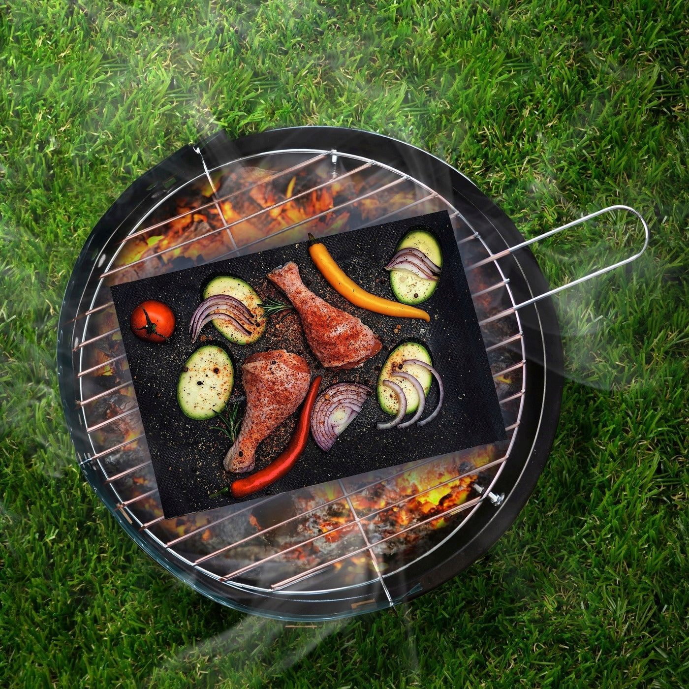 Set of 10 grill mats 40x33cm rectangular Manufacturer code 5903313461887