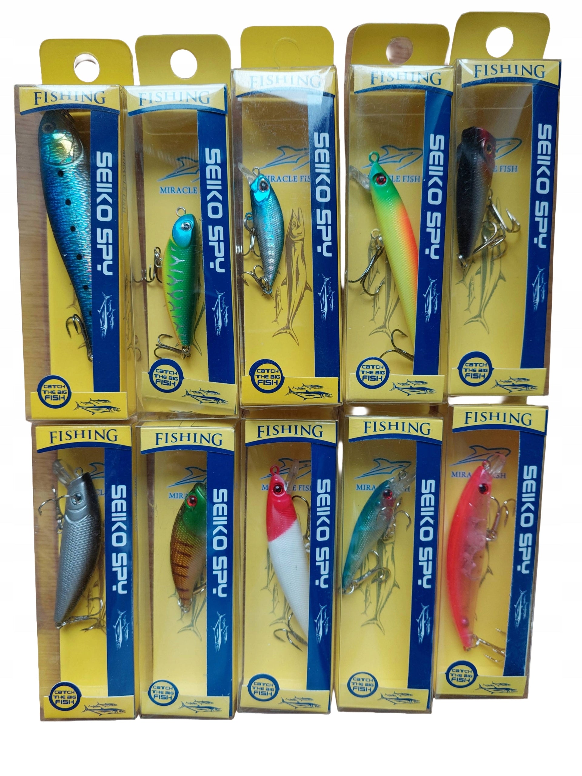 Set of 10x Wobbler Pike zander Perch Fishing Mix Color Shape Manufacturer code 11