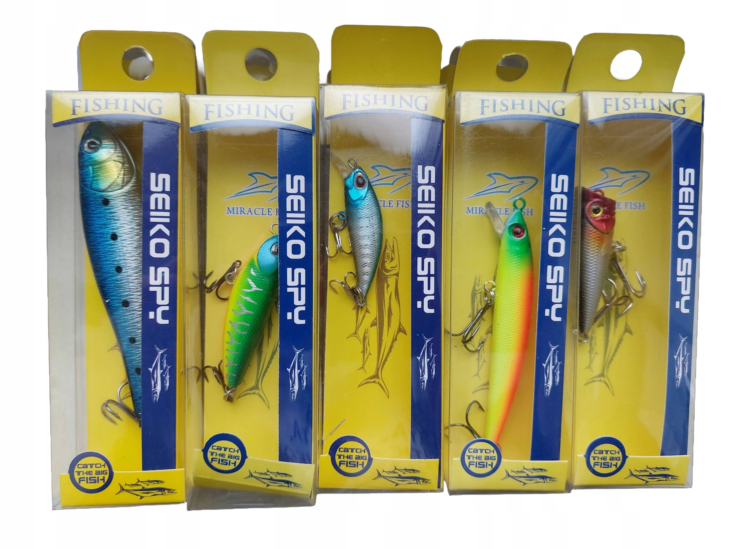 Set of 10x Wobbler Pike zander Perch Fishing Mix Color Shape Model wobler