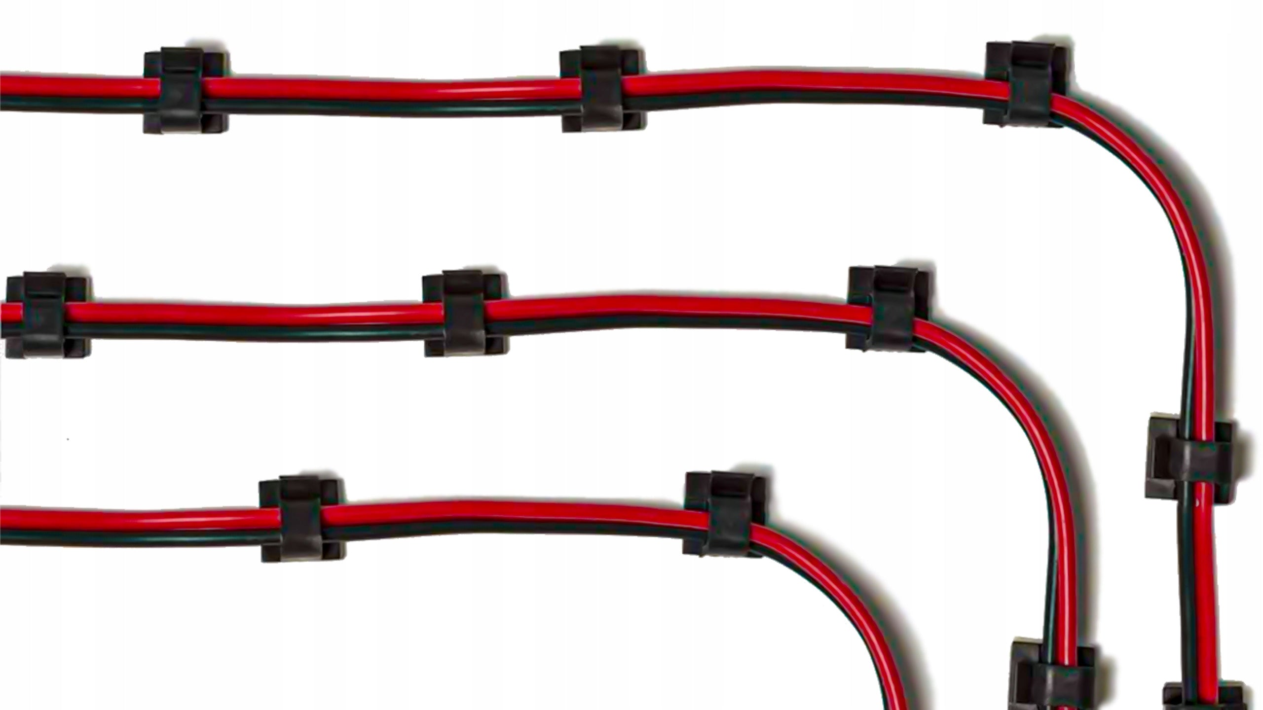 Set of 10x organizer holder grille hook clip for self-adhesive cables Model 06088