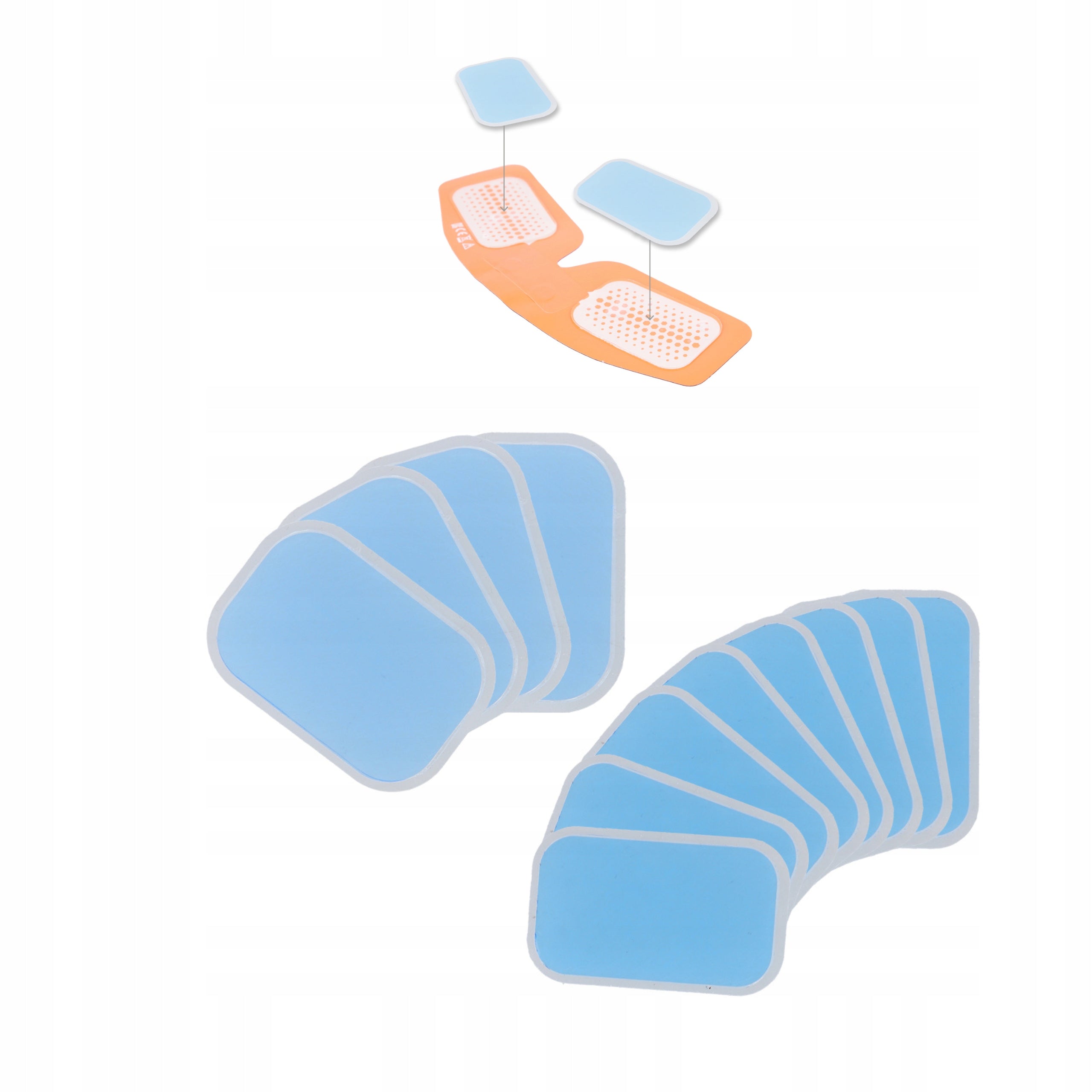 Set of 12 Gel Overlays for EMS Electrostimulator HMS ABS Master Kind electrical muscle stimulator
