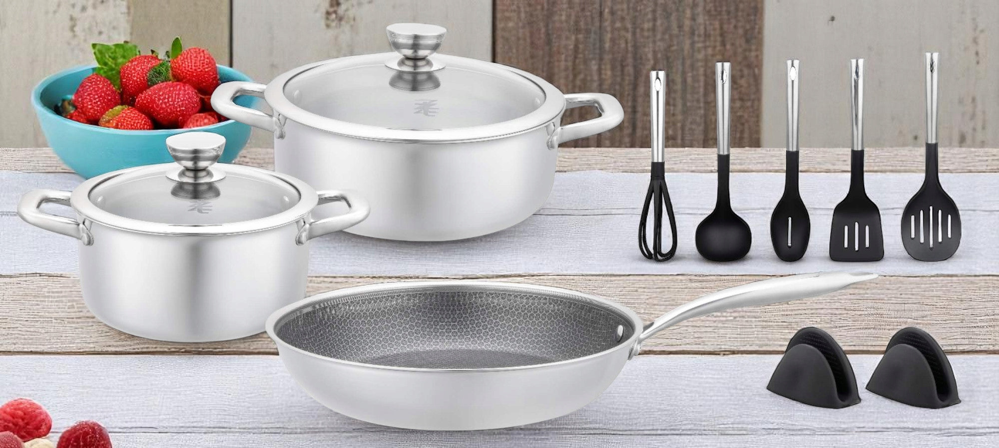 Set of 12-piece pots steel frying pan ZWILLENTOFF stainless steel 304 Manufacturer code ZT-34331