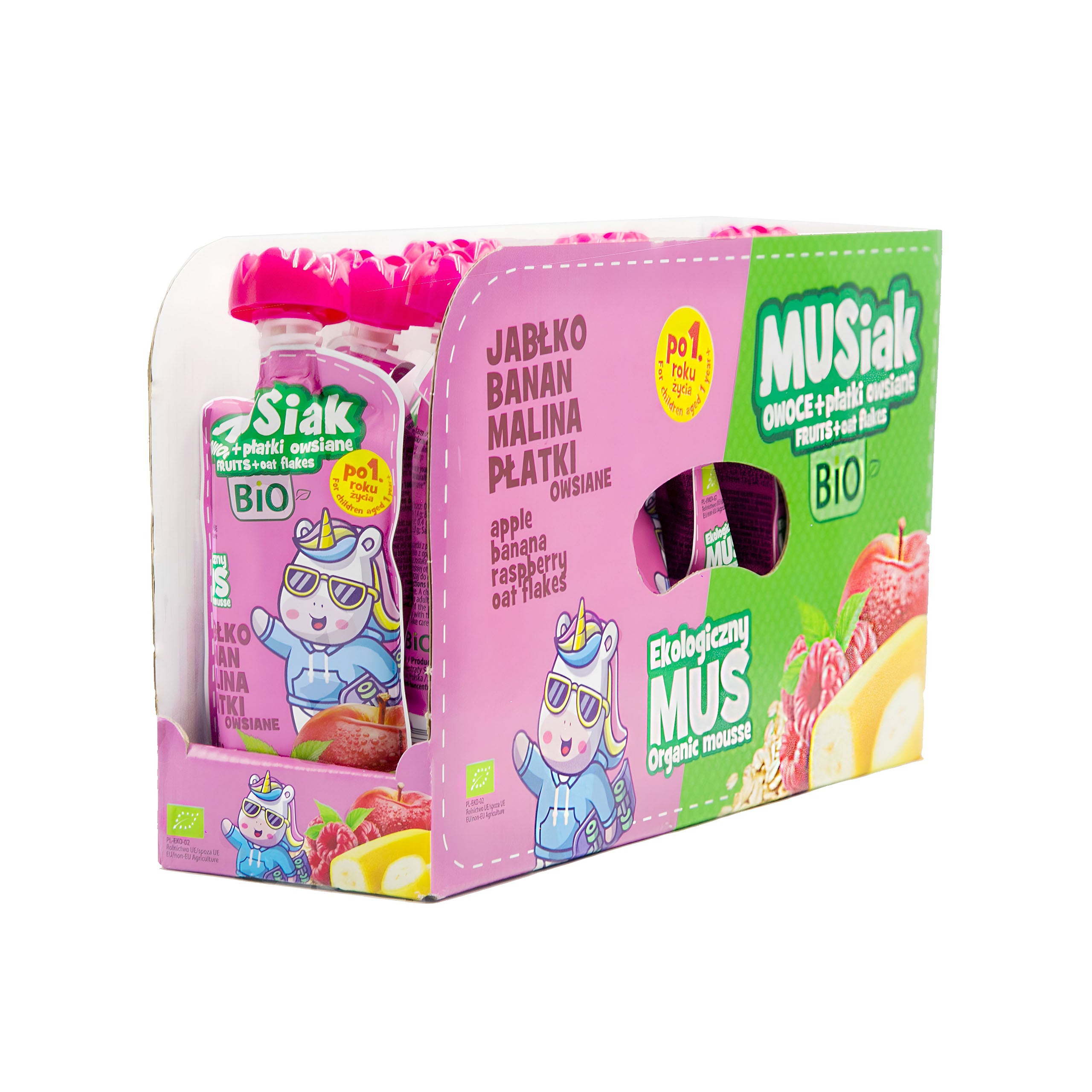 Set of 13 pieces- Mousse apple, banana, raspberry + oatmeal BIO Manufacturer code 5901088135668