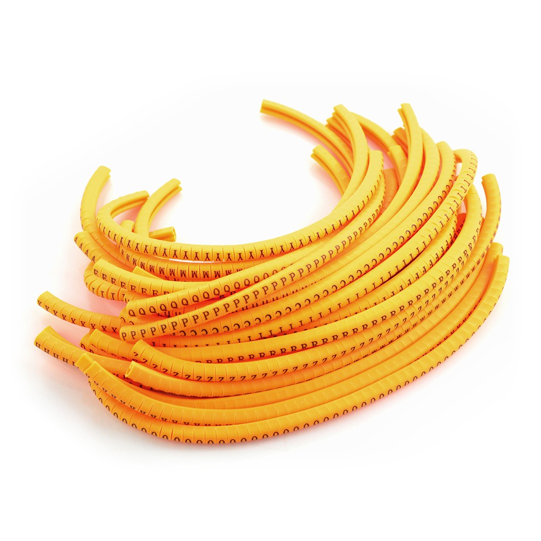 Set of 1300 letter markers for wires