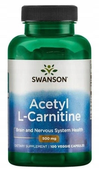 Set of 2 Acetyl L-Carnitine 500mg 100vcaps Weight Loss Diet Swanson Expiration date at least six months from the date of purchase