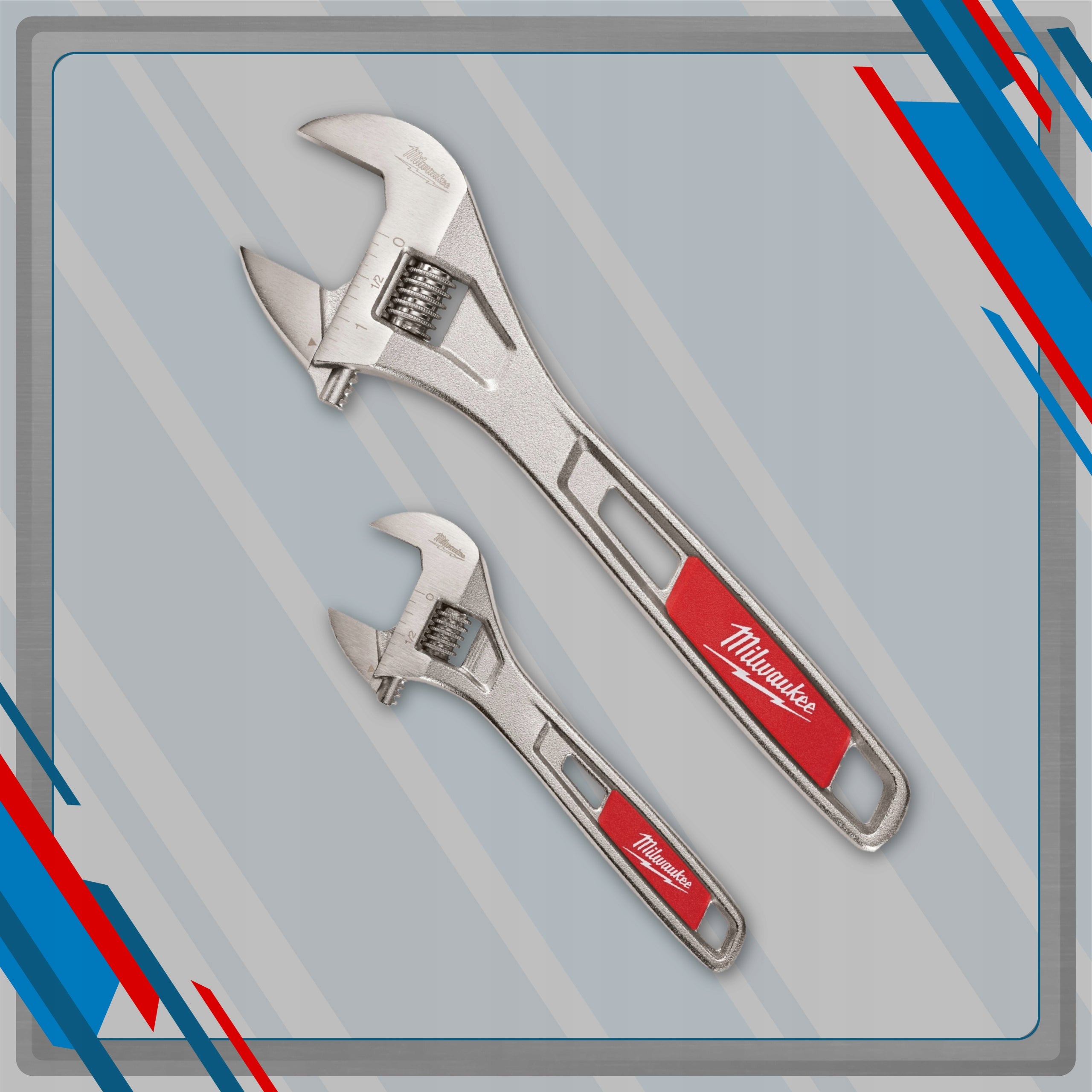 Set of 2 Milwaukee adjustable wrenches Brand Milwaukee