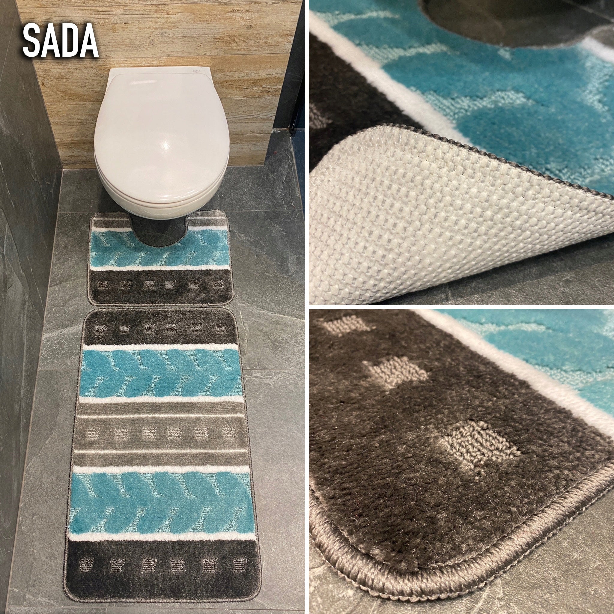 Set of 2-Piece Bathroom Rugs Fashion Brand Sindbad