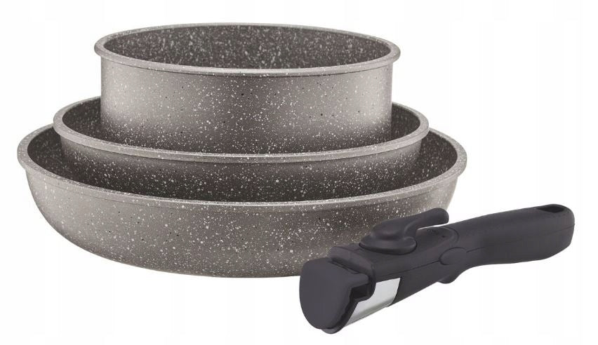 Set of 2 pans + pot + handle AMBITION 29491