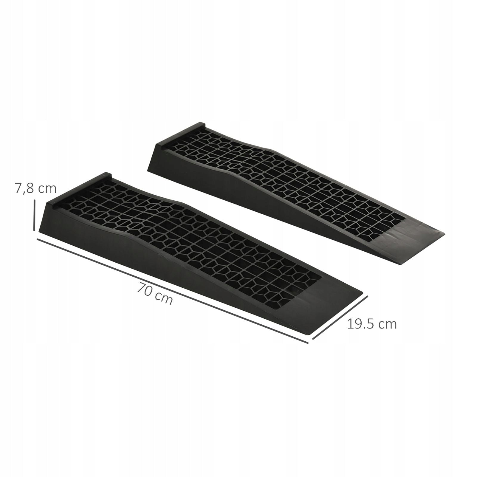 Set of 2 ramps, 3 t, plastic, black Brand no brand