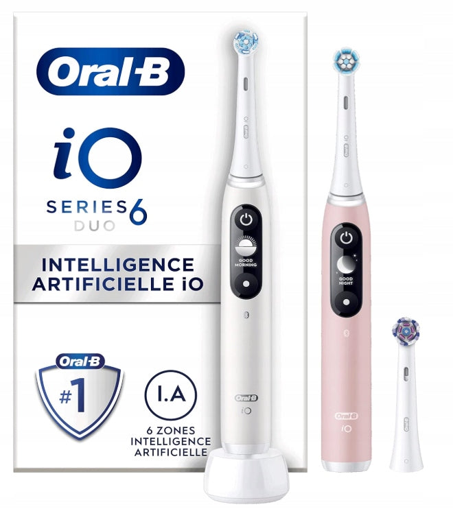 Set of 2 toothbrushes Oral-B iO Series 6 Duo white/pink