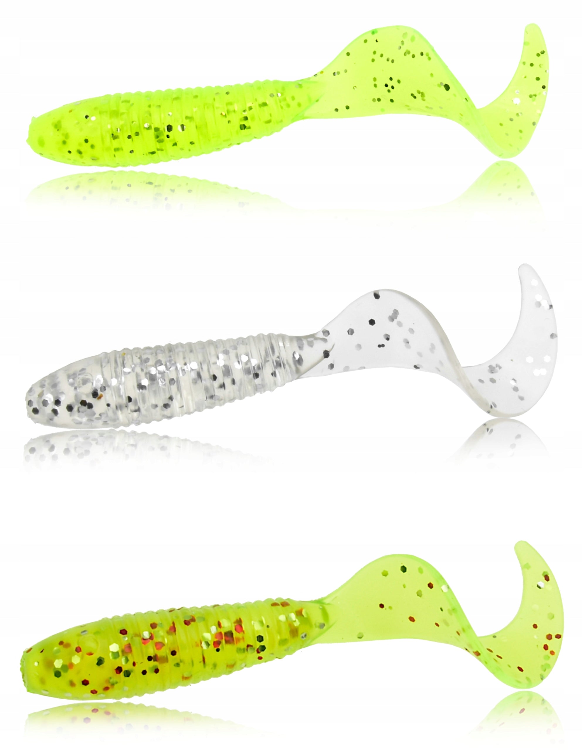 Set of 20 pieces Rubber Twister 10 x 10 cm and 10 x 7 cm artificial lure EAN (GTIN) 5906492306710
