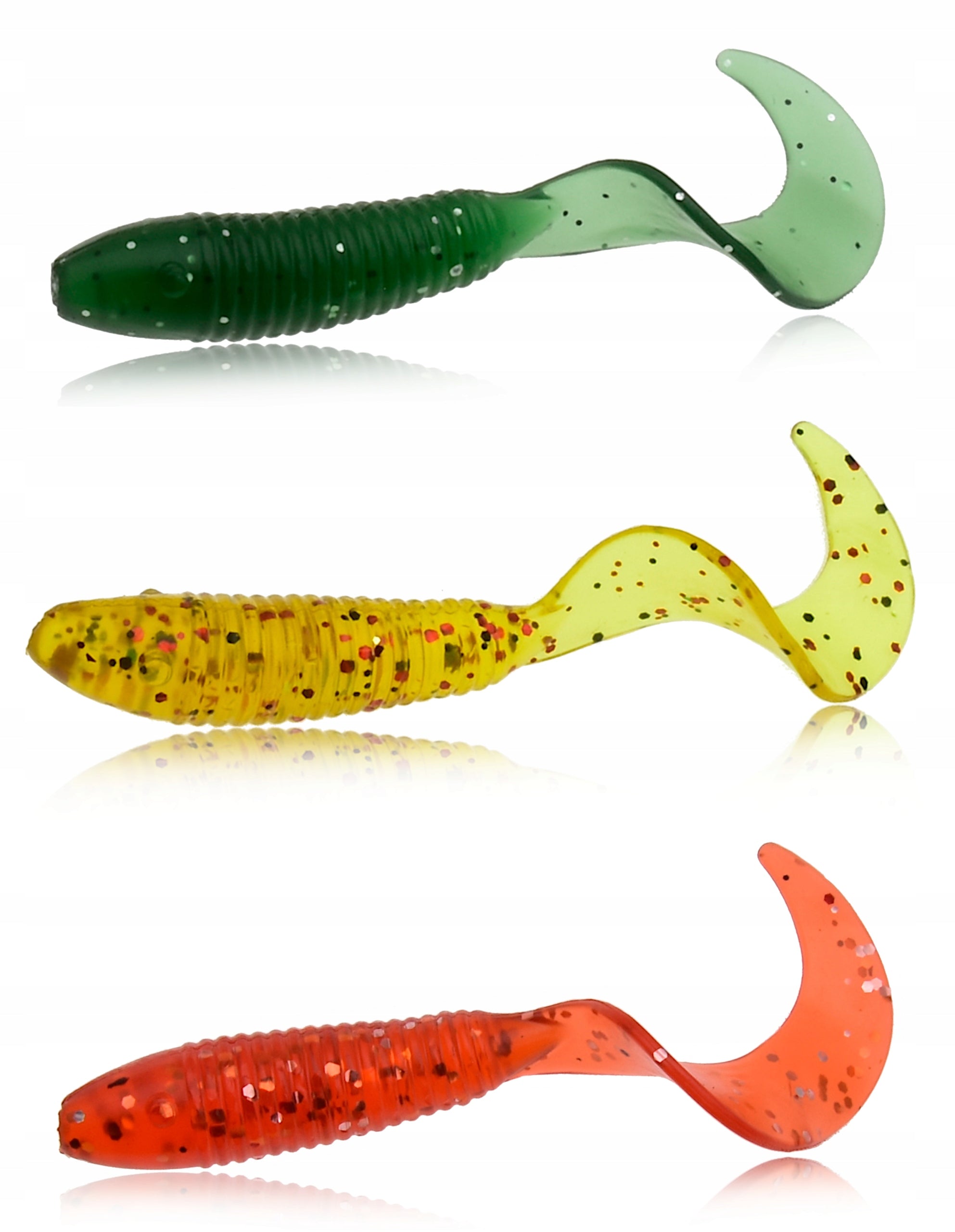Set of 20 pieces Rubber Twister 10 x 10 cm and 10 x 7 cm artificial lure Model 10 cm i 7 cm