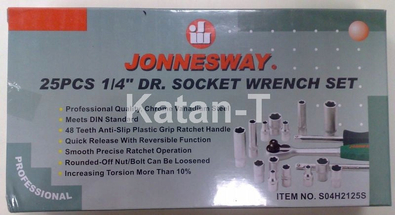 Set of 25 tools 1/4'' S04H2125S Jonnesway Brand Jonnesway