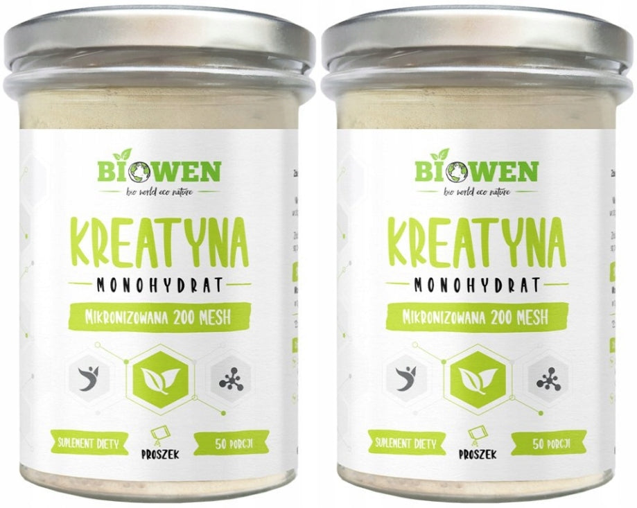Set of 2x - Creatine Biowen Training Performance Muscle Strength Clean Composition
