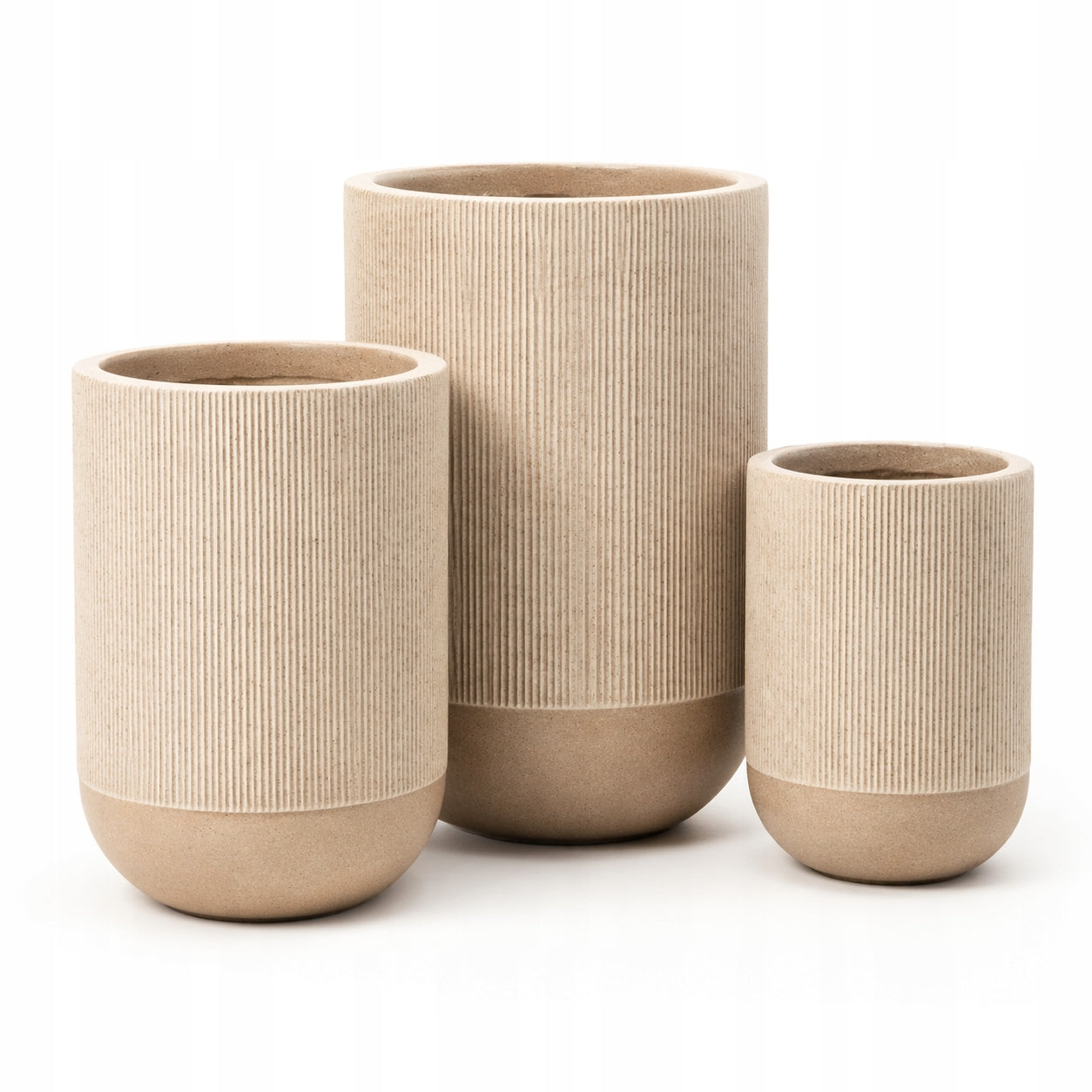 Set of 3 PLANTERS POT for Garden LARGE for Flowers Terrace Balcony CERAMIC Packaging status original