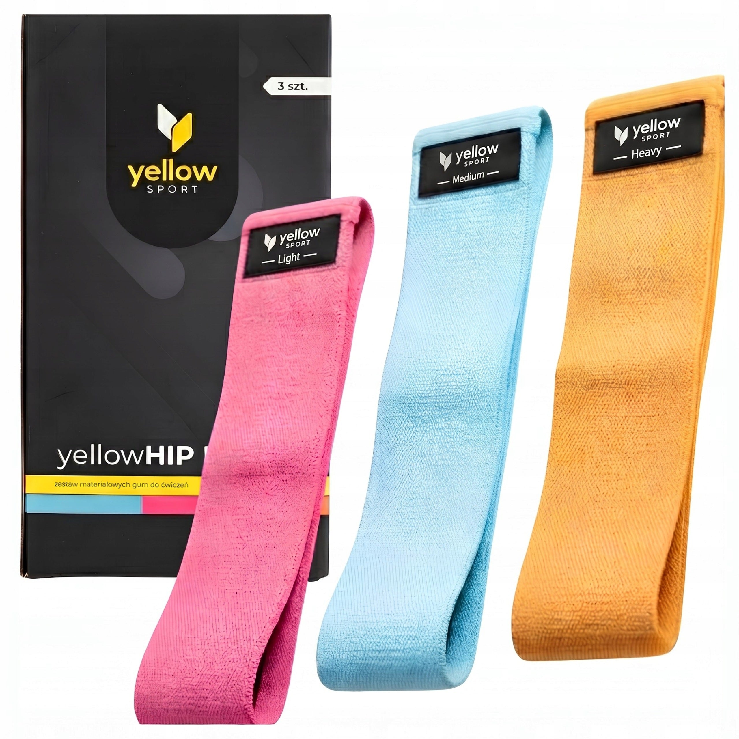 Set of 3 Rubber Exercise Tapes Training Rubber Material Strong Fitness Tapes