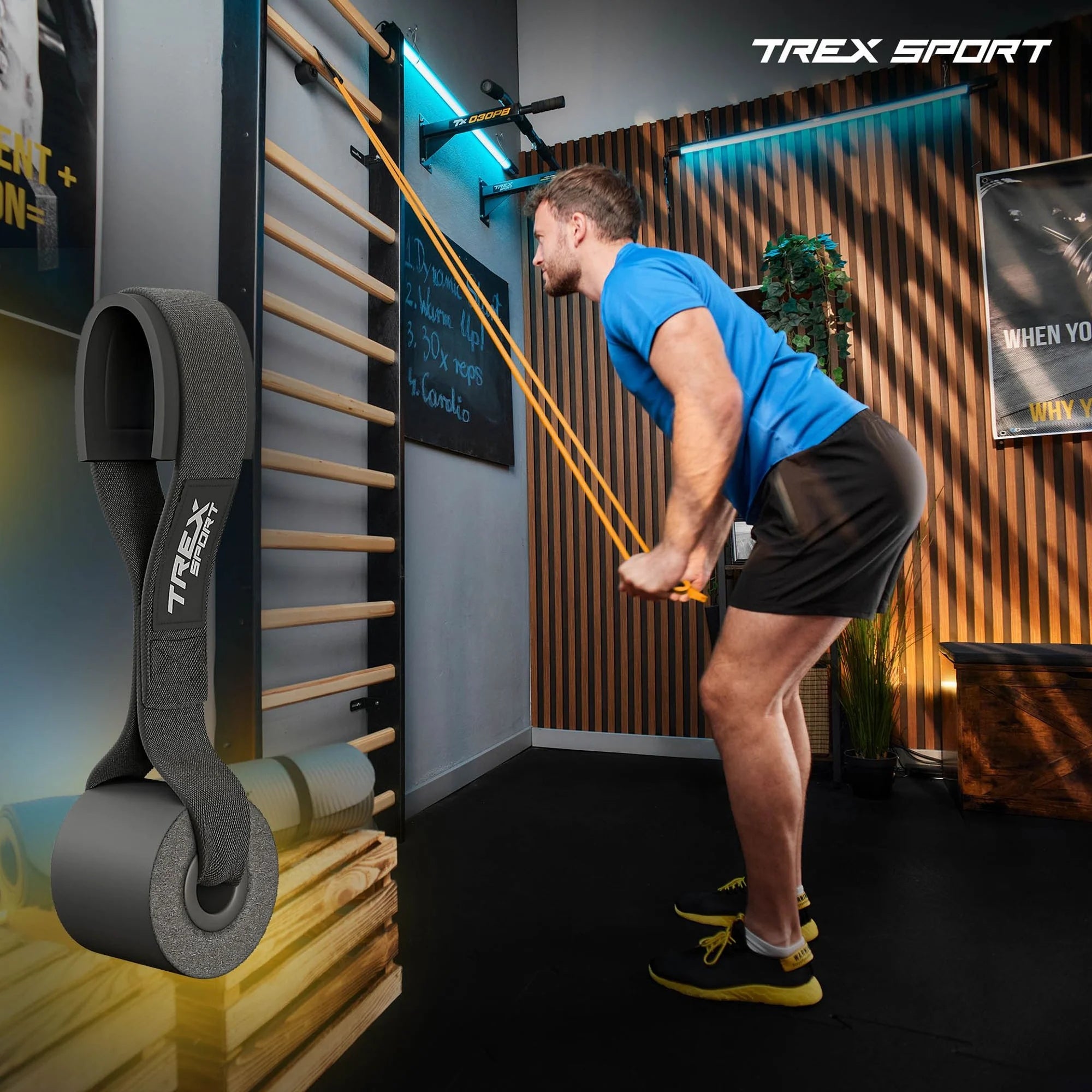 Set of 3 fitness exercise rubbers power band strong resistance rubber Trex Sport Brand Trex Sport